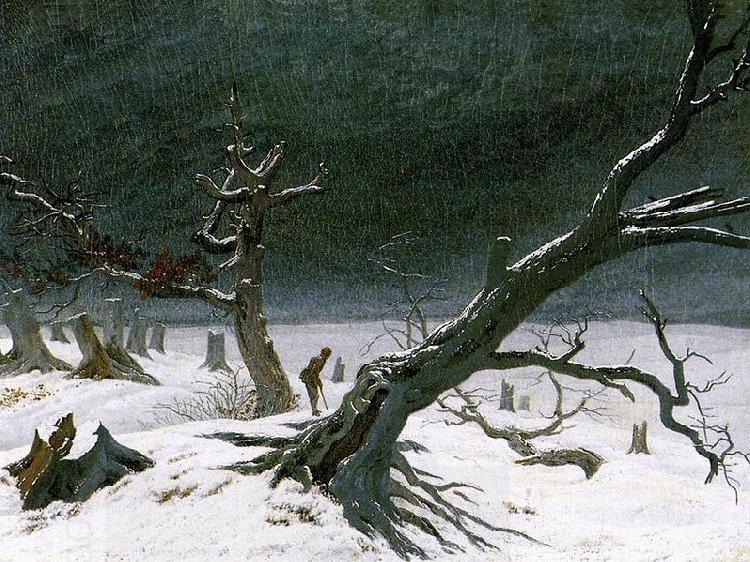 Caspar David Friedrich Winter Landscape oil painting picture